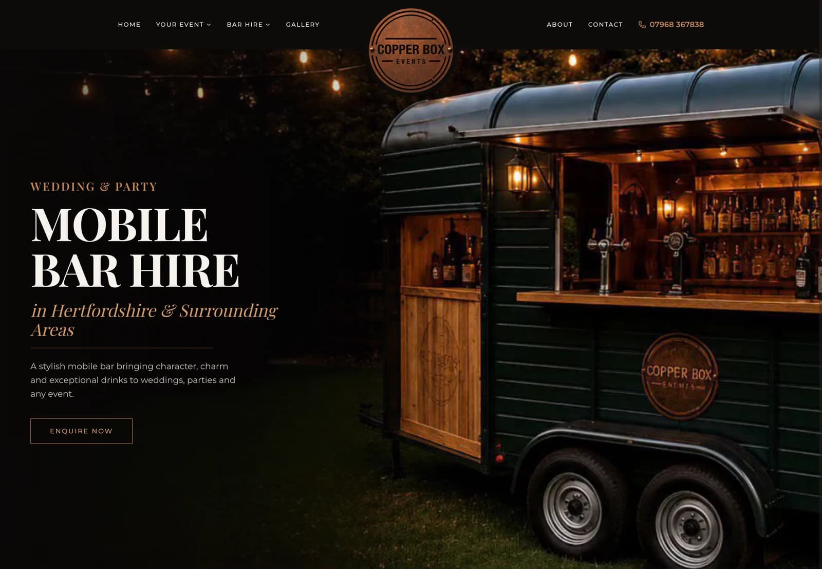 Copper Box Events website
