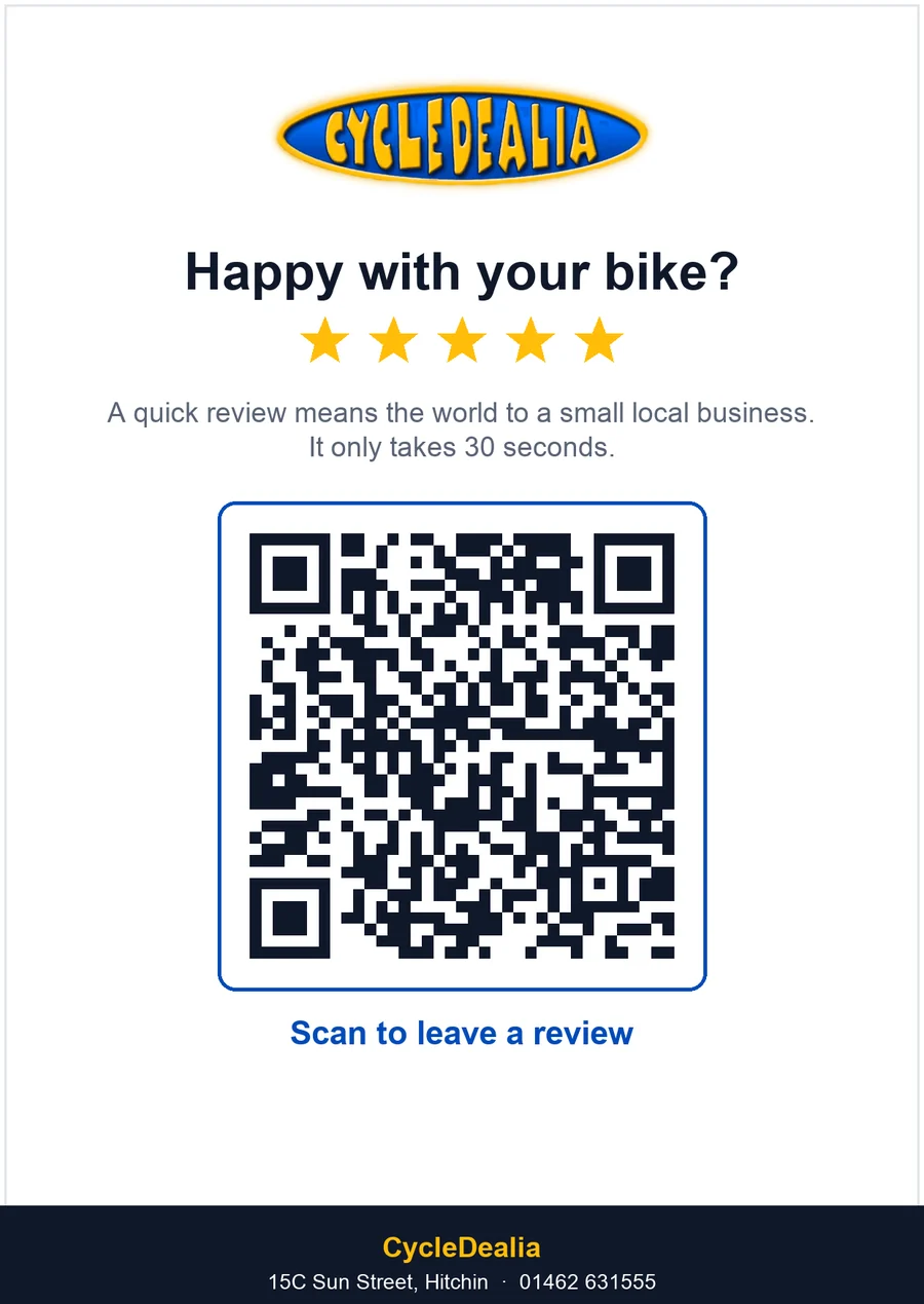 Cycledealia review card, A6