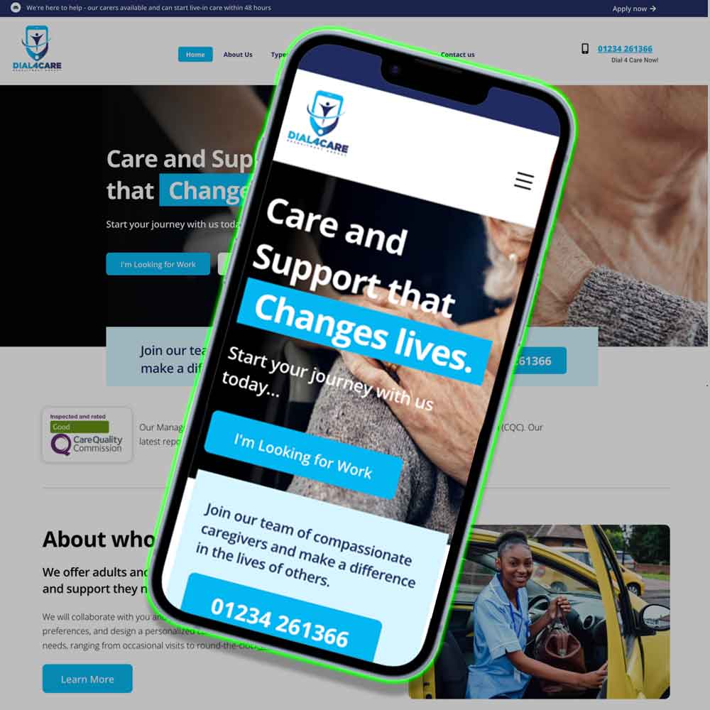web seo Dial4Care casestudy