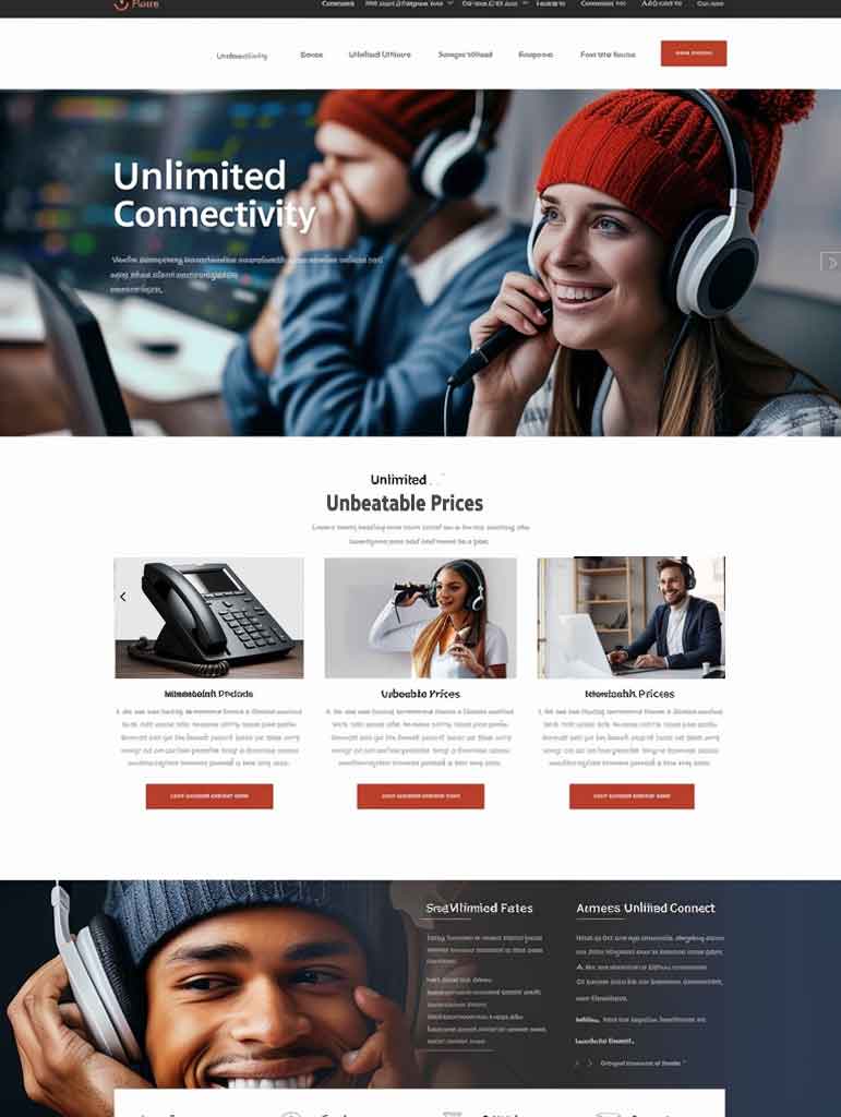 Web Design 17 Telecoms Website Layout
