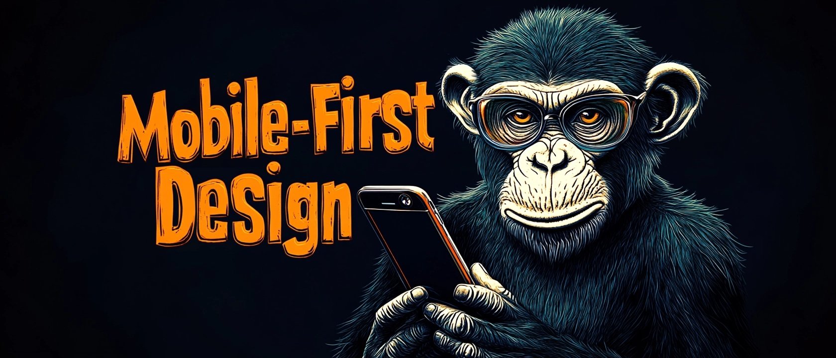 Web Design 9 mobile design first - with monkey